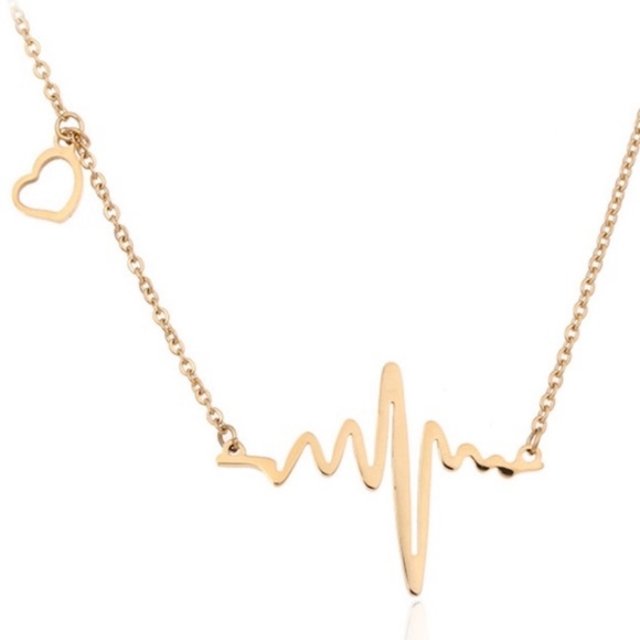 ❤️Heartbeat gold necklace❤️ - Picture 4 of 5